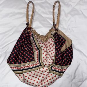 Anthropologie strawberry print bag